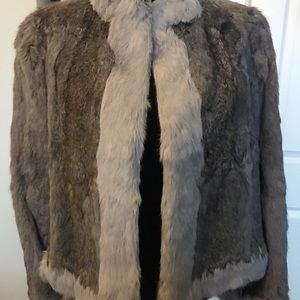 Mademoiselle Genuine Gray Rabbit Fur Jacket!  Size M, Excellent Condition!